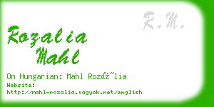 rozalia mahl business card